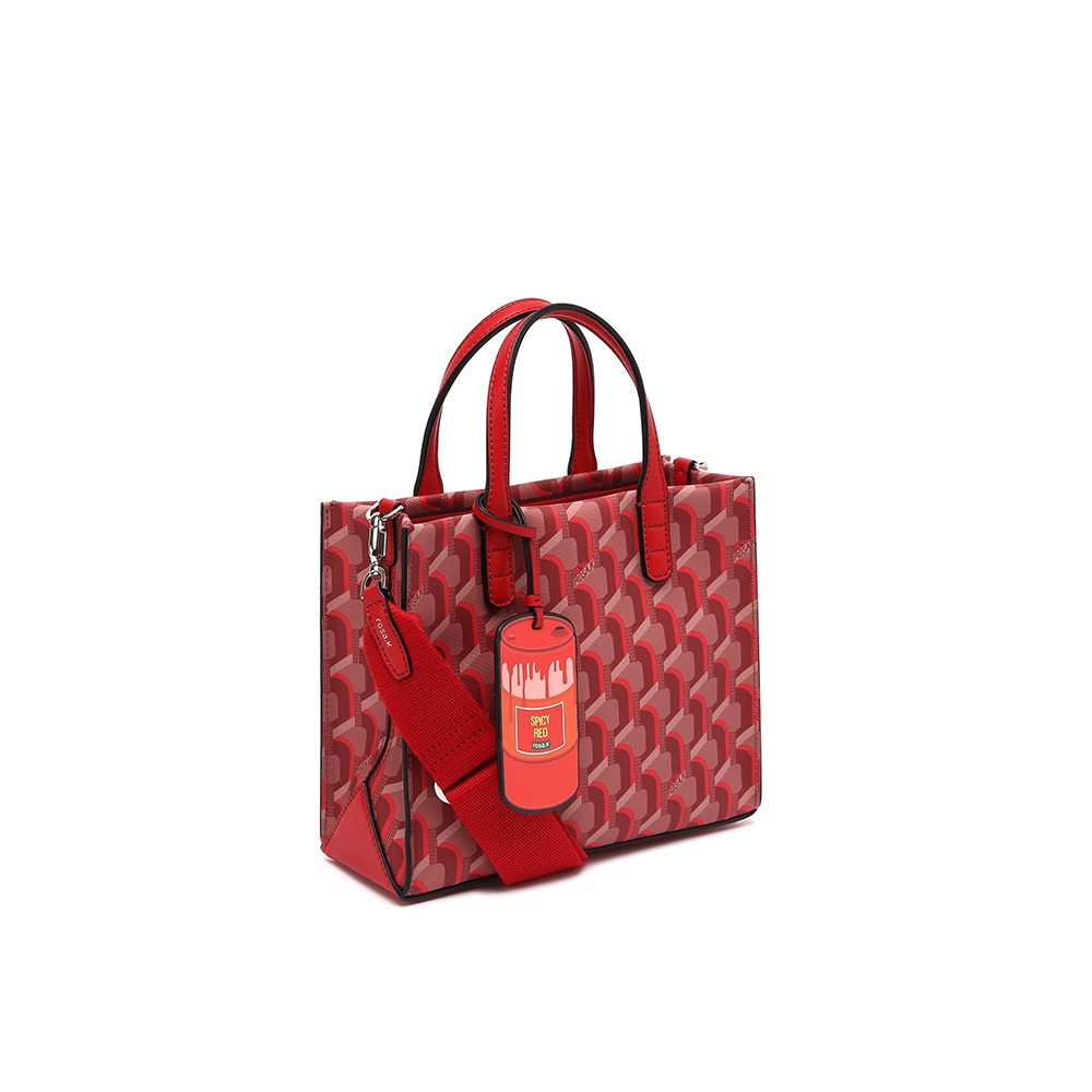 CABAS MONOGRAM DAY TOTE RED_S